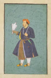 Portrait of Jahangir holding a Falcon